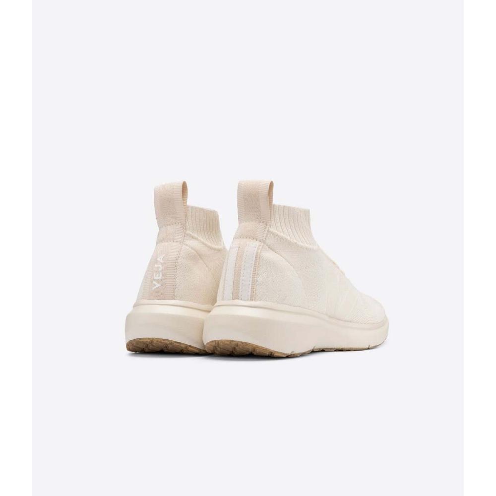 παπουτσια για τρεξιμο ανδρικα Veja V-KNIT VEJA X RICK OWENS MID ασπρα | GR 154GSO